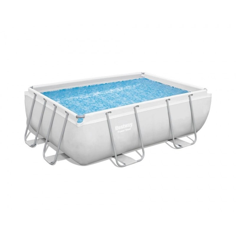Piscina fuori terra rettangolare con telaio in acciaio e pompa filtro inclusa, dimensioni 282x196x84 cm capacità 3662 L - Bestway