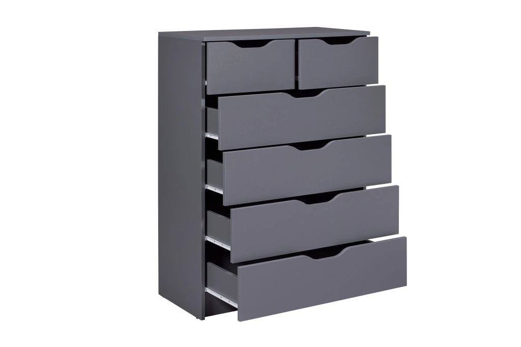 CASSETTIERA COMO' SILENZIA 5 CASSETTI 81,5x40x112,5 CM LAMINATO GRIGIO TITANIO