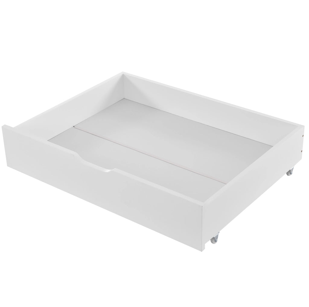 Letto a casetta doppio 200x90 cm bianco con 2 cassetti MDF