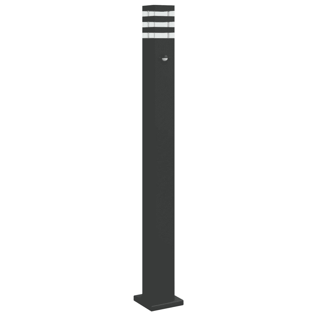 Lampada da Terra per Esterni con Sensore Nera 110cm Alluminio CFW4393732