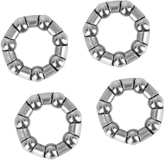 Set di manubrii a vite per 4 manubrii - cuscinetti - trasformatore di cuscinetti - componente di ricambio - diametro esterno 25 mm - diametro interno 15,3 mm - cuscinetti