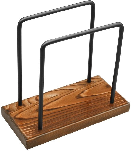 Servizio per tovaglie in legno - Servitore per tovaglie in legno - Tovagliere in legno - Supporto per asciugamani in carta - Decorazione per la cucina - Servitore in legno e metallo di alta qualità - Dispensatore per tovaglie