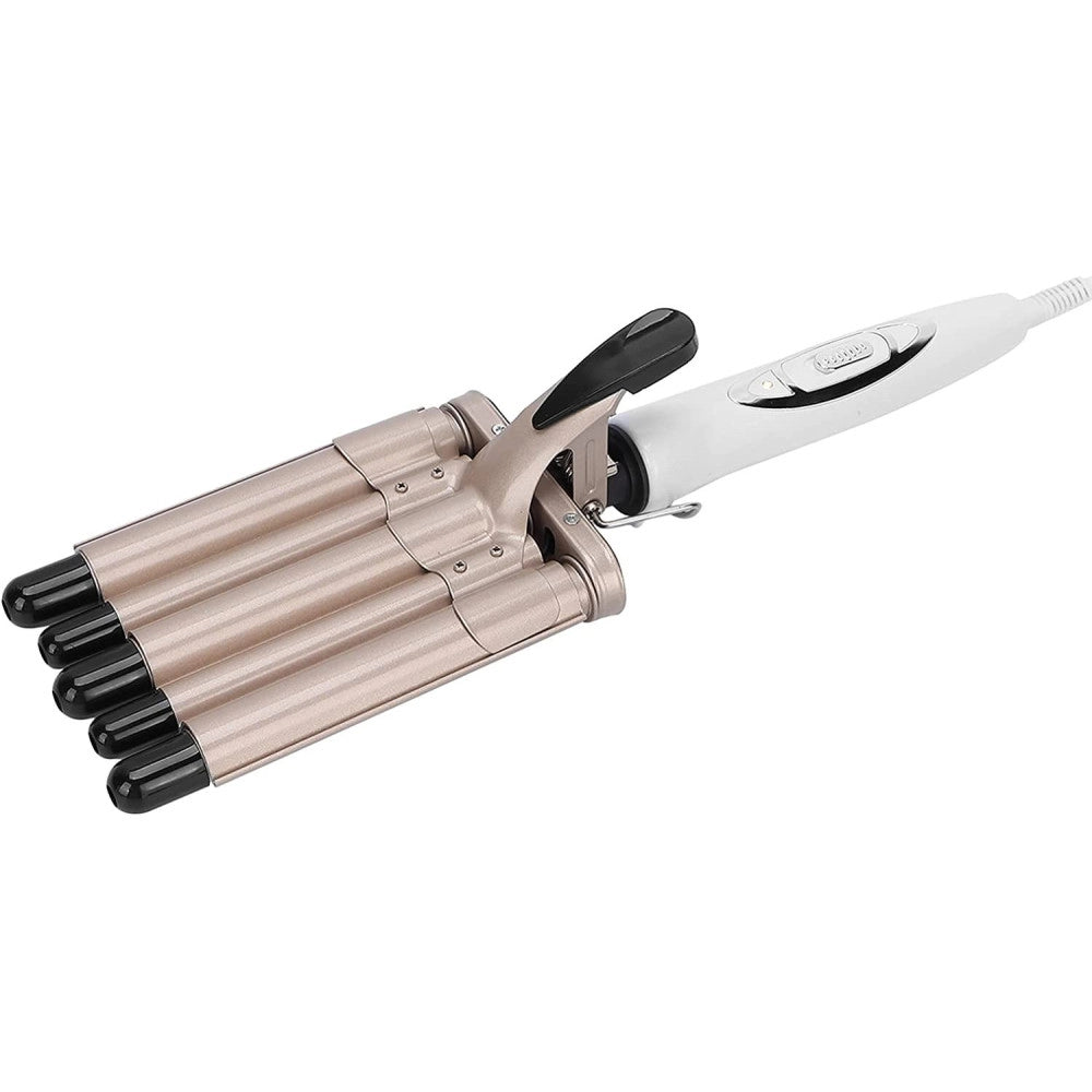 Trade Shop - Piastra Arricciacapelli Ondulati Mossi 5 Tubi Professionale Diametro 30mm Q-m28 -