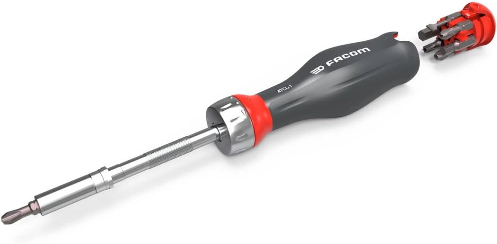 ATCL.1PB - Cricchetto per punte protwist con 15 punte, manico ergonomico bi-materiale, cricchetto 45 denti di alta qualità