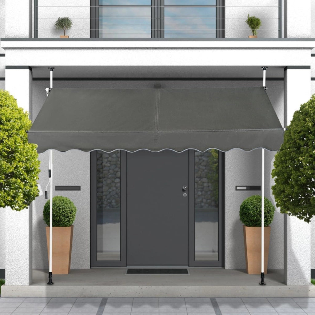 Tenda avvolgibile per esterni, tenda manuale con altezza regolabile tra 190 e 300 cm, tenda da sole per terrazza, balcone, giardino, 250 x 120 cm