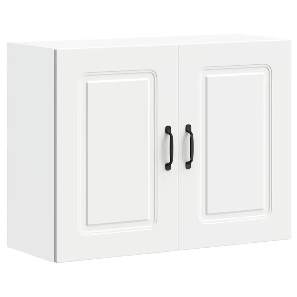 vidaXL Pensile da Cucina Kalmar Bianco in Legno Multistrato