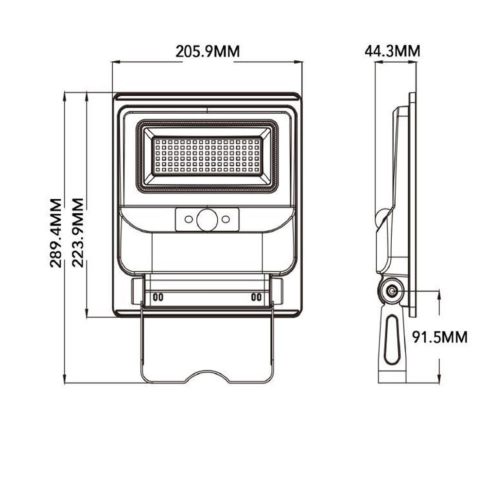 Trade Shop - Lampione Faro Con Pannello Solare 50 Watt Sensore Crepuscolare Luce Fredda Ip65 Es-p-50f -