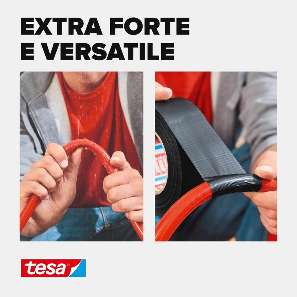 Tesa extra power universal nastro adesivo nero a tenuta extraforte 50 m x 50 mm