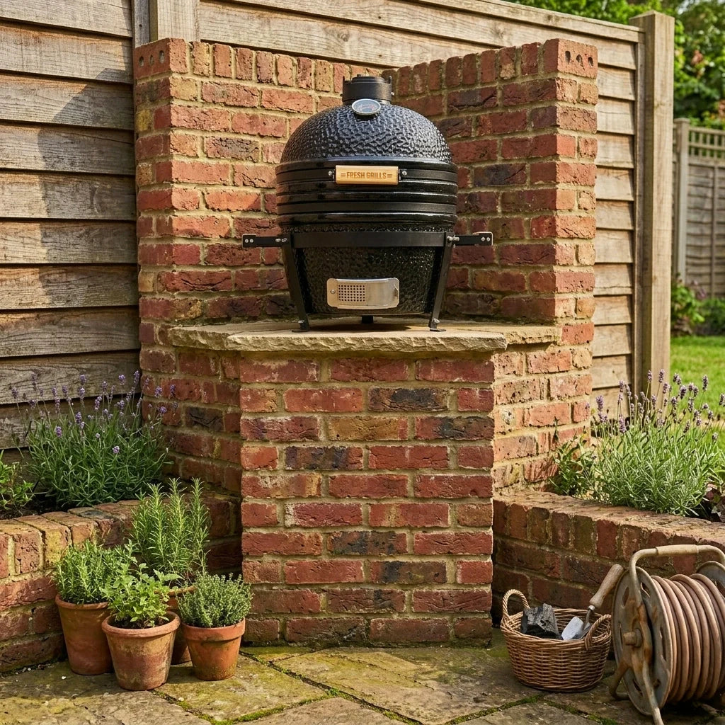 Kamado Grill 40,6 cm (16") BBQ Ceramico a Carbone Smoker con Supporto