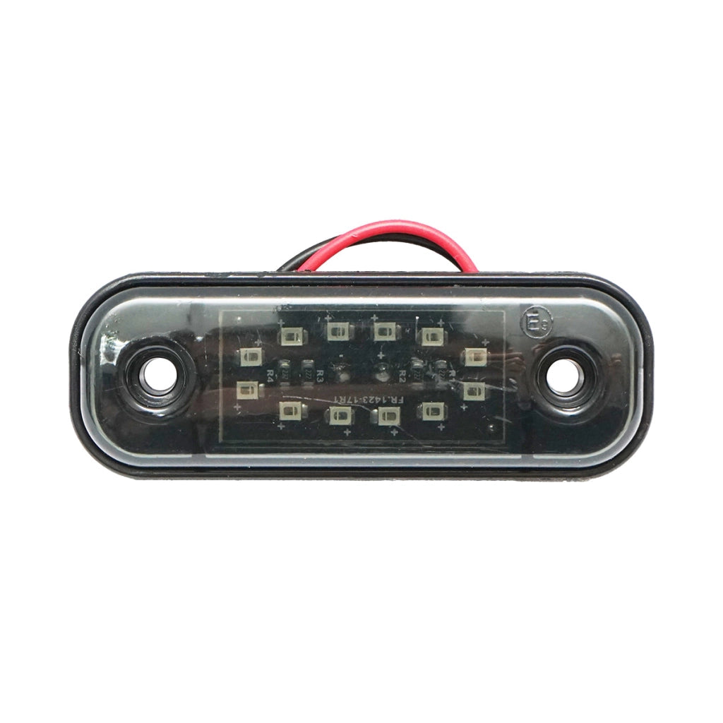 Lampada laterale slim LED, rosso-fumée, 12V-24V, 89x32 mm, Breckner Germany