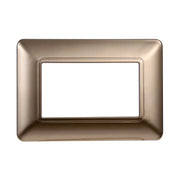 Placca Plastica Serie Solar 3P Colore Bronzo Compatibile Con Bticino Matix