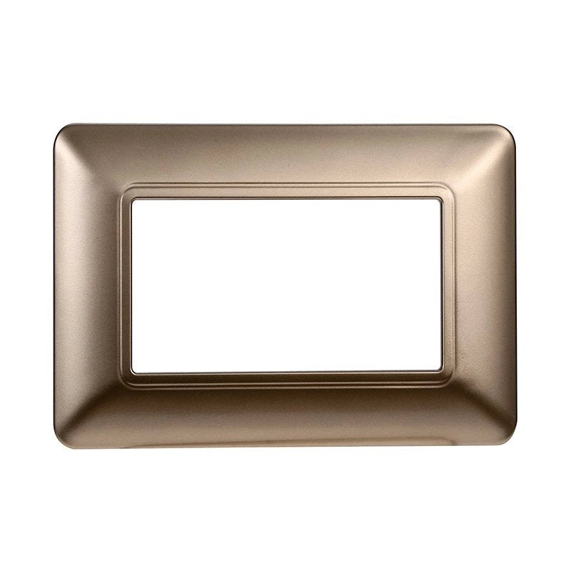 Placca Plastica Serie Solar 3P Colore Bronzo Compatibile Con Bticino Matix