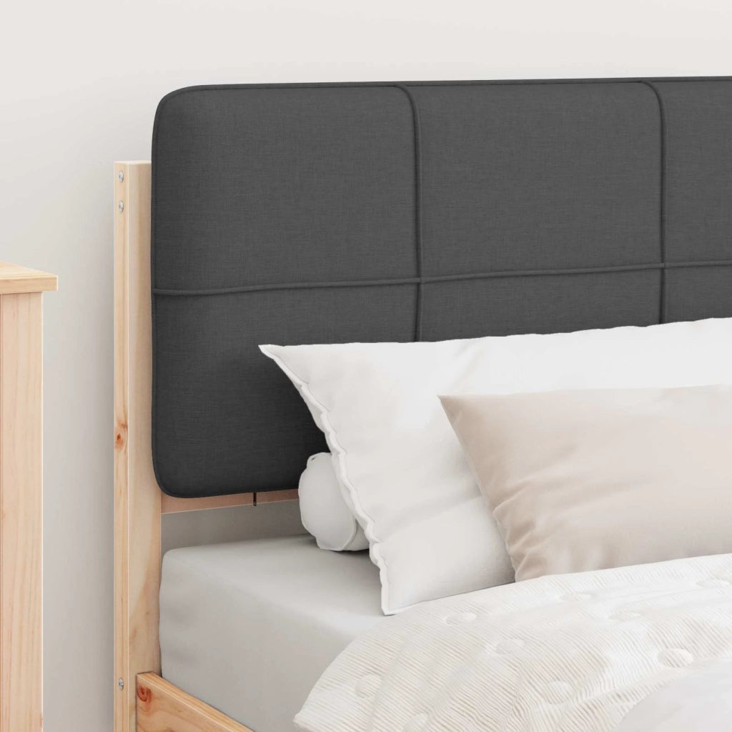 Letto con Testiera Rivestita Grigio scuro 90 x 190 cm 878015
