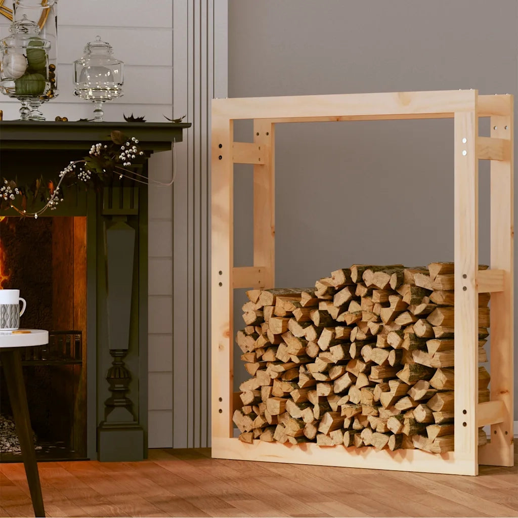 Portalegna 80x25x100 cm in Legno Massello di Pino 822417