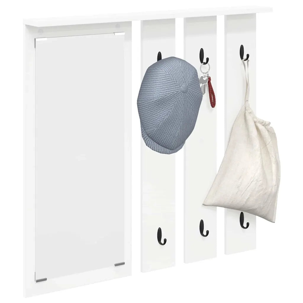 vidaXL Appendiabiti a muro Bianco 84 x 10 x 80 cm Legno multistrato