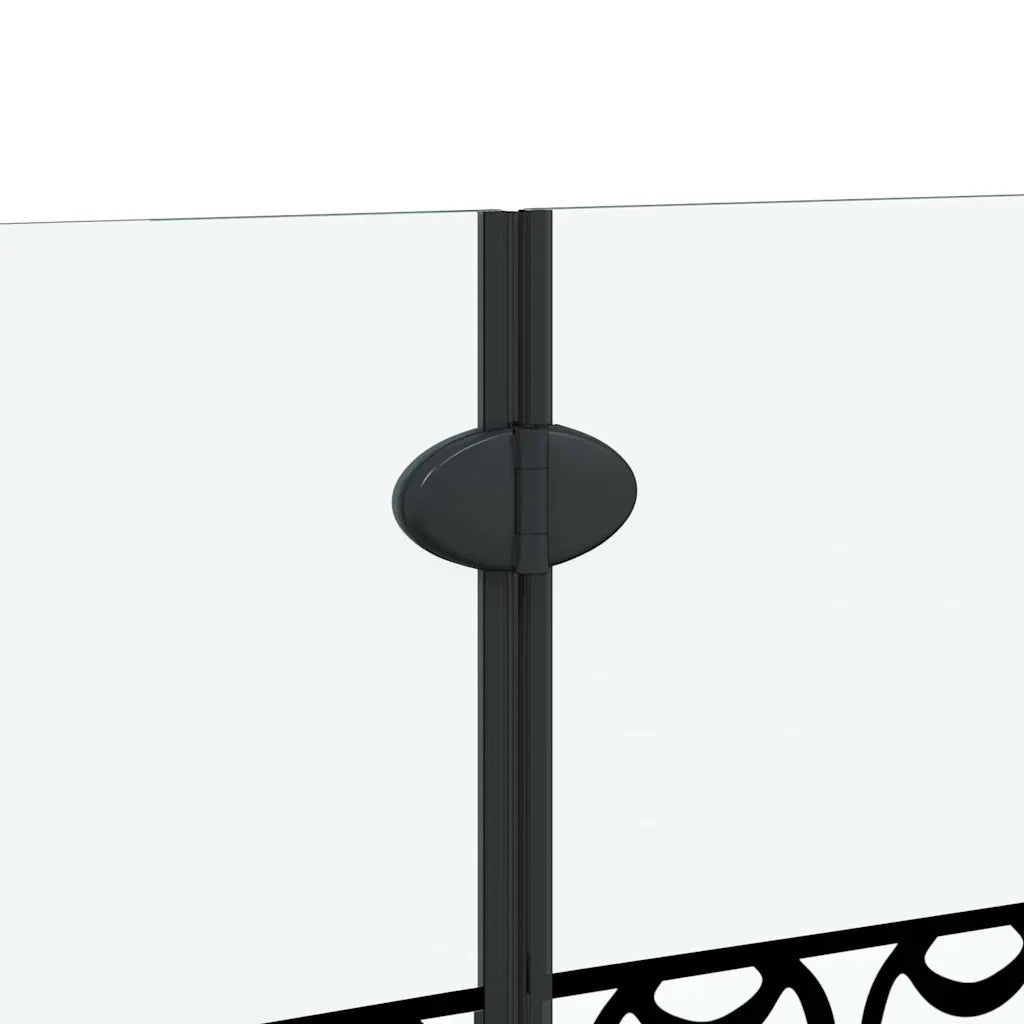 Involucro Doccia Nero e trasparente 130 x 130 cm CFW2629206
