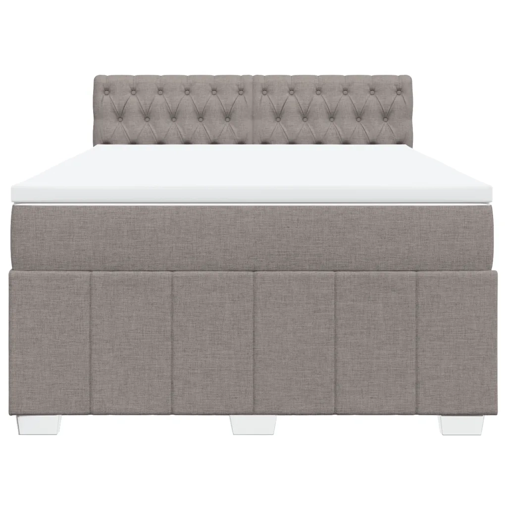 Giroletto a Molle con Materasso Tortora 140x190 cm in Tessuto 3289374
