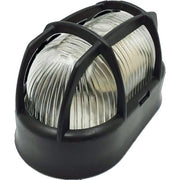 PLAFONIERA PPL + VETRO OVALE + GRIGLIA - NERO VOLT 230 W MAX 60 E27 CM 10,5X18,5 H.CM 10,8- 2 pezzi