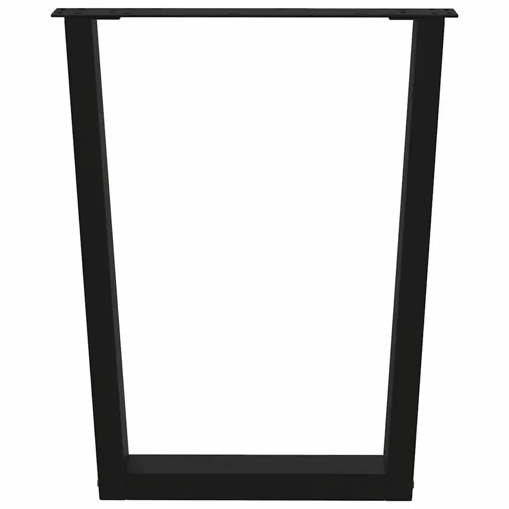 Gambe per tavolo da pranzo a forma di V 3 pz nere 70x(72-73,3) cm in acciaio 4012660