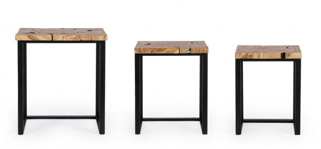Set 3 Tavolini Elwood in Legno