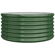 Fioriere | Cassetta per fiori | Vaso da Giardino Acciaio Zincato 80x80x36 cm Verde