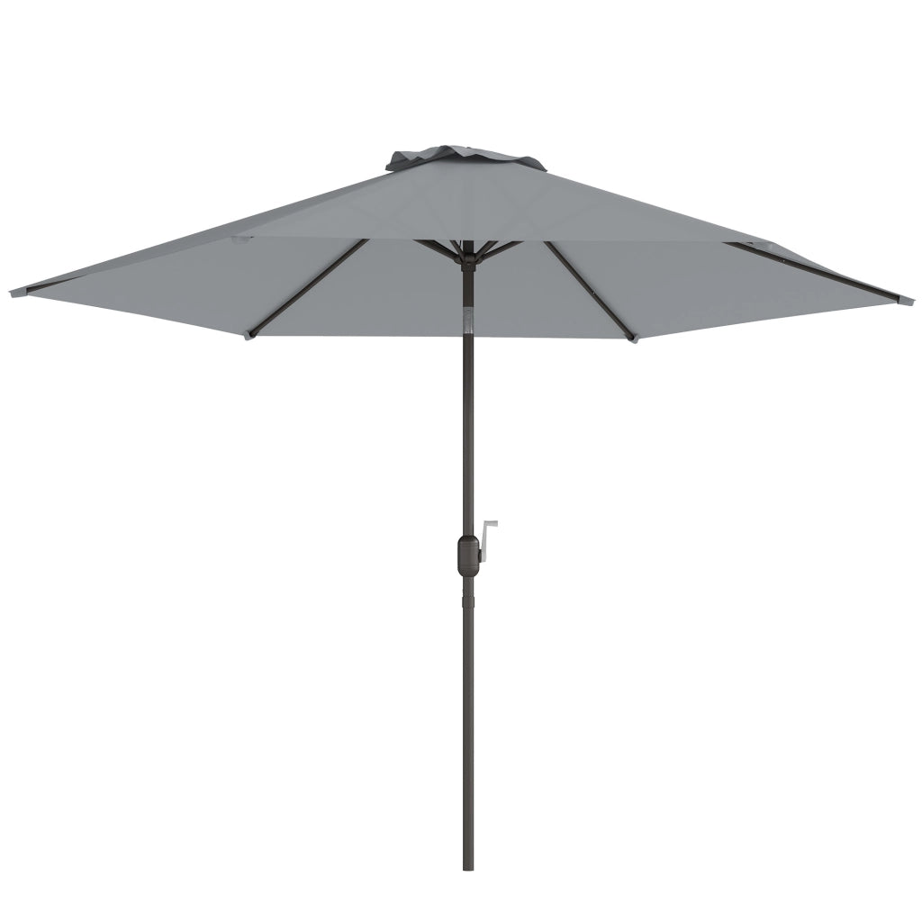 Ombrellone da Giardino Inclinabile 3x3 m ¨C Zephmum ¨C Grigio Metallo Poliestere