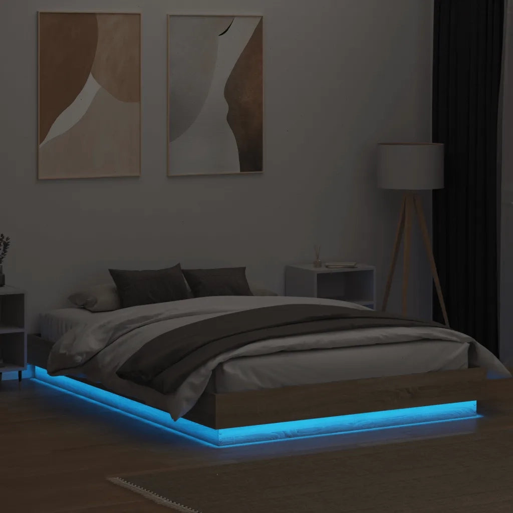 Giroletto con Luci LED Rovere Sonoma 150x200 cm 3209788