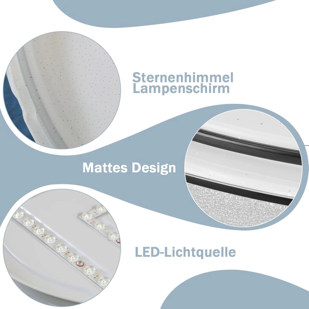 ZMH Lampada da soffitto a LED per camera da letto e cucina con effetto cielo stellato