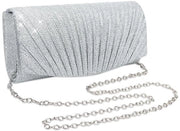 Clutch per Donna con Catena Removibile Moda Tastiera per Matrimonio Festa Serata Cocktail Party Festa di Compleanno Regalo (Argento)