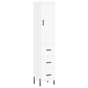 Buffet credenza cassettiera mobiletto mobile contenitore organizer cucina soggiorno salotto alto 34,5 x 34 x 180 cm legno ingegnerizzato bianco 02_0032287