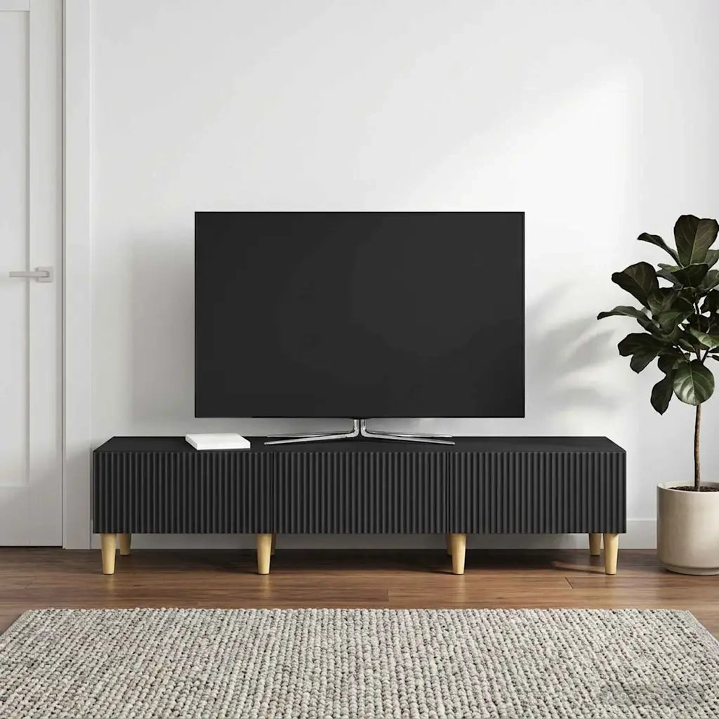 Mobile TV Nero 147 x 34,5 x 30 cm Legno ingegnerizzato 894706