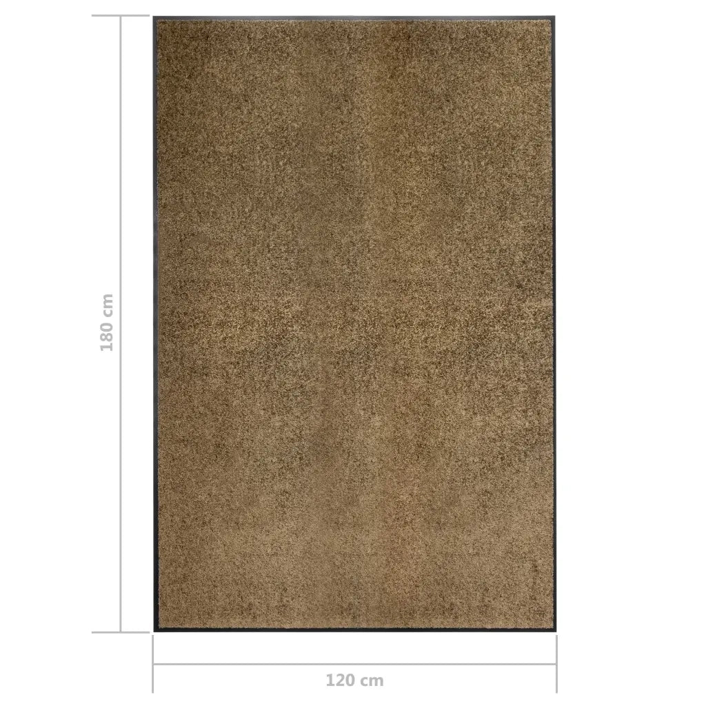 Zerbino | Tappetino Lavabile Marrone 120x180 cm