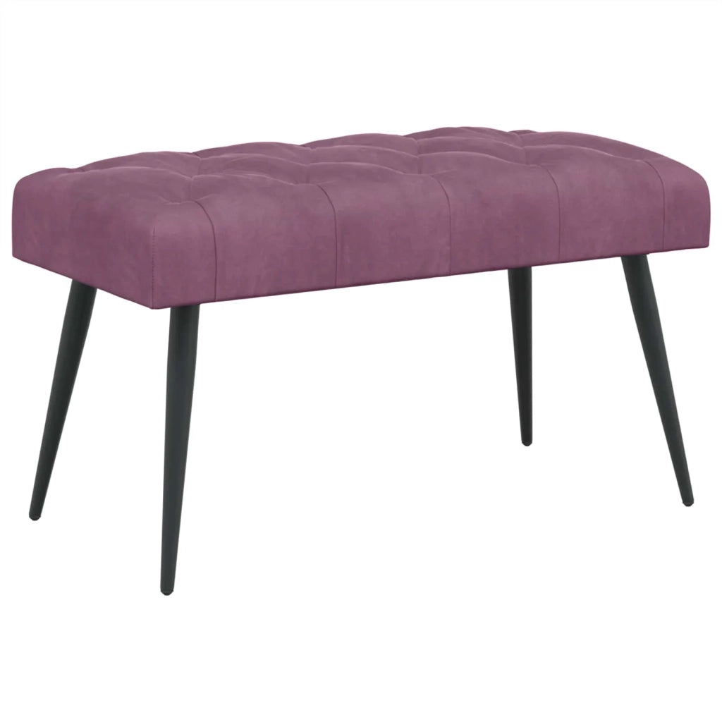 Panchina con bottoni imbottiti Viola 80 x 40 x 46 cm Velluto 42038570
