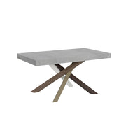 Tavolo allungabile 90x160/420 cm Volantis telaio gambe 4 colori (C) - Cemento