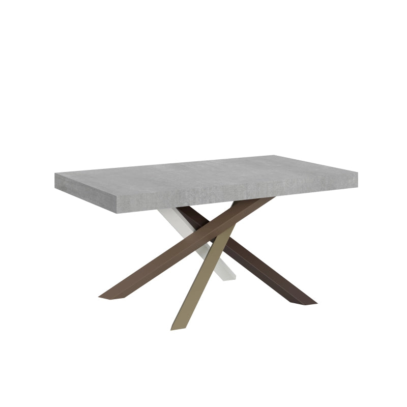 Tavolo allungabile 90x160/420 cm Volantis telaio gambe 4 colori (C) - Cemento