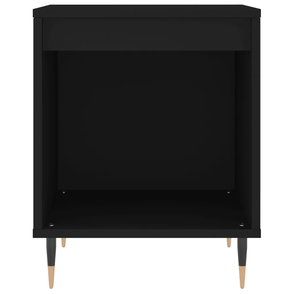 Comodino Nero 40x35x50 cm in Legno Multistrato 830702