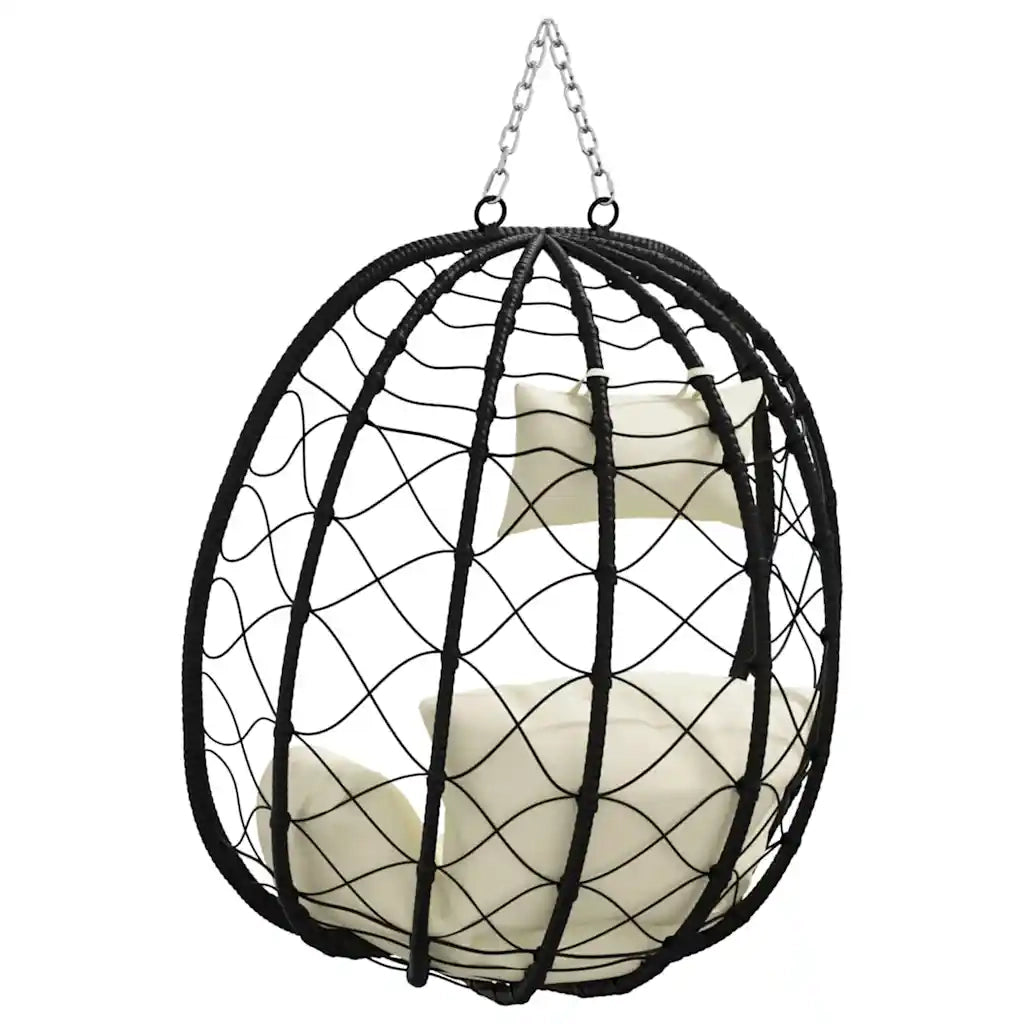 Sedia uovo sospesa Bianco crema 91,5 x 54,5 x 107 cm polyrattan CFW5489574