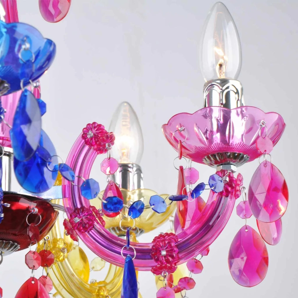 LÚZETE - LÁMPARA DE TECHO 5 LUCES MULTICOLOR