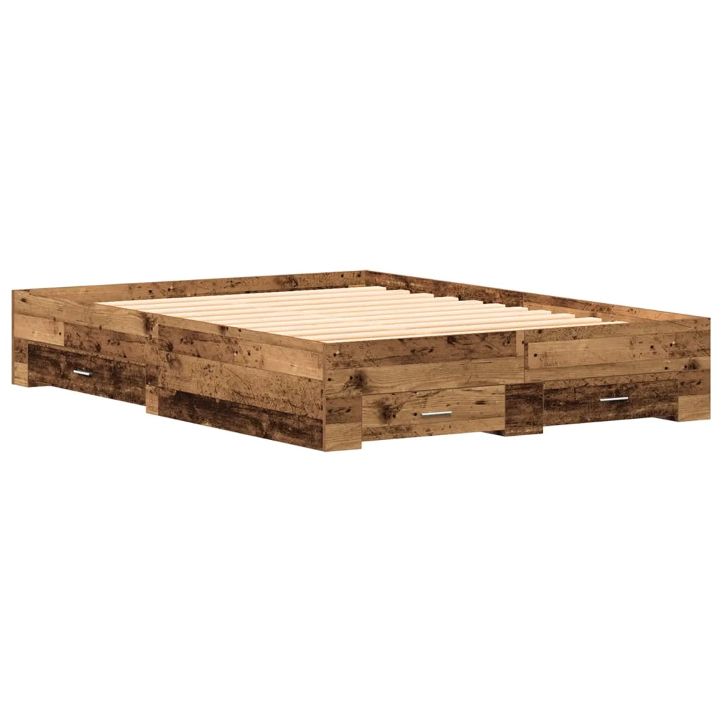 Struttura del letto con cassetto Legno vecchio 140 x 190 cm 3333972
