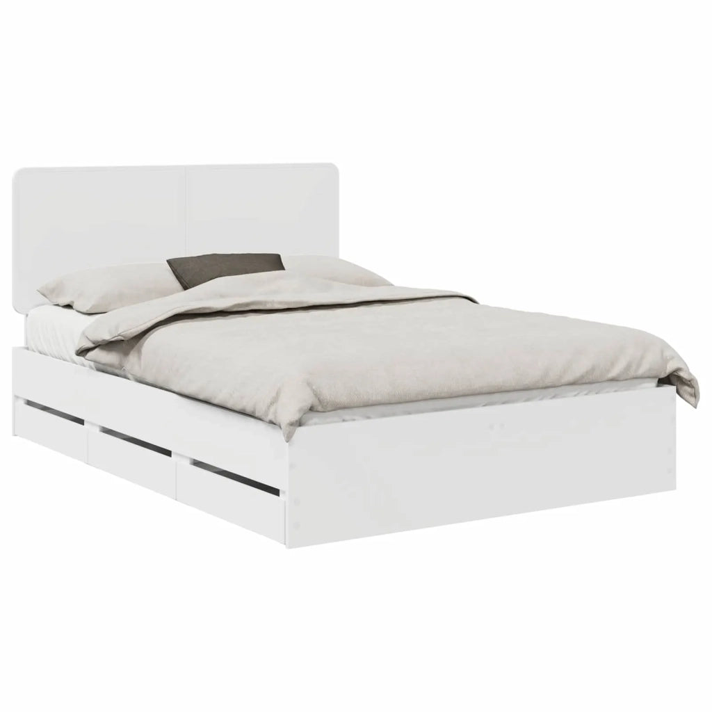 Struttura del letto Bianco 140 x 190 cm Legno Ingegnerizzato