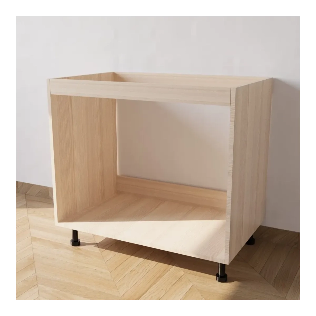 Base da lavello da incasso con Le Seguenti Misure l=90 cm p=55,5 cm h=72 cm Colore Rovere con spedizione in Kit Compreso di Ante