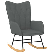 Sedia a Dondolo Grigio Scuro in Tessuto CFW2161048