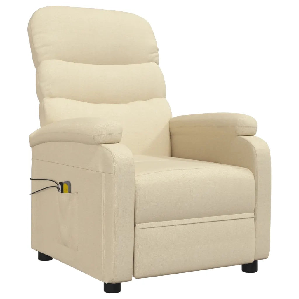 Poltrona Elettrica Massaggiante Crema in Tessuto cod mxl 31991