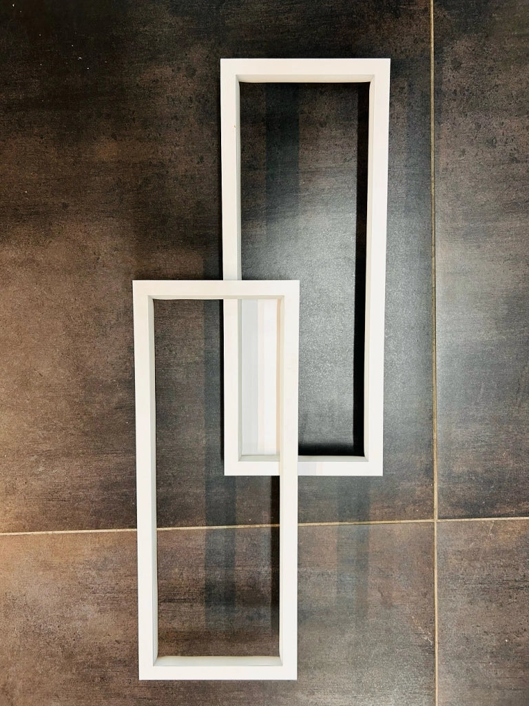 Applique Lampada da parete per interni luce muro a LED 32W moderna con doppio rettangolo luminoso Luce calda 3000K
