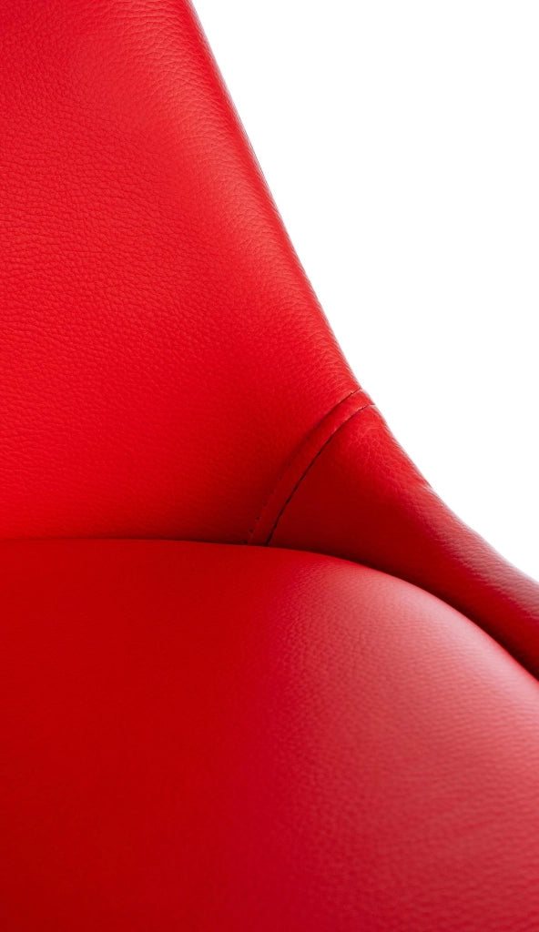 Sedia Sofia in similpelle rosso,natura (quadrato)