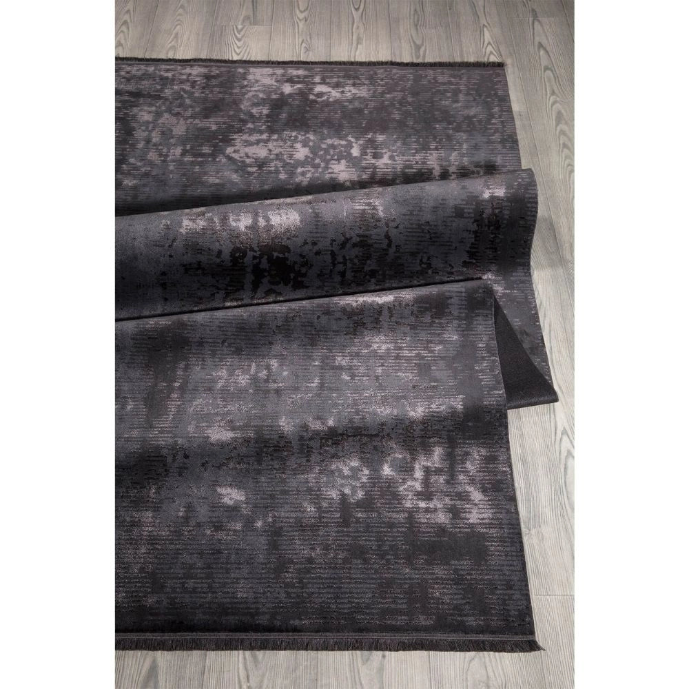 Tappeto antiscivolo vintage bambù 120x180 colore antracite