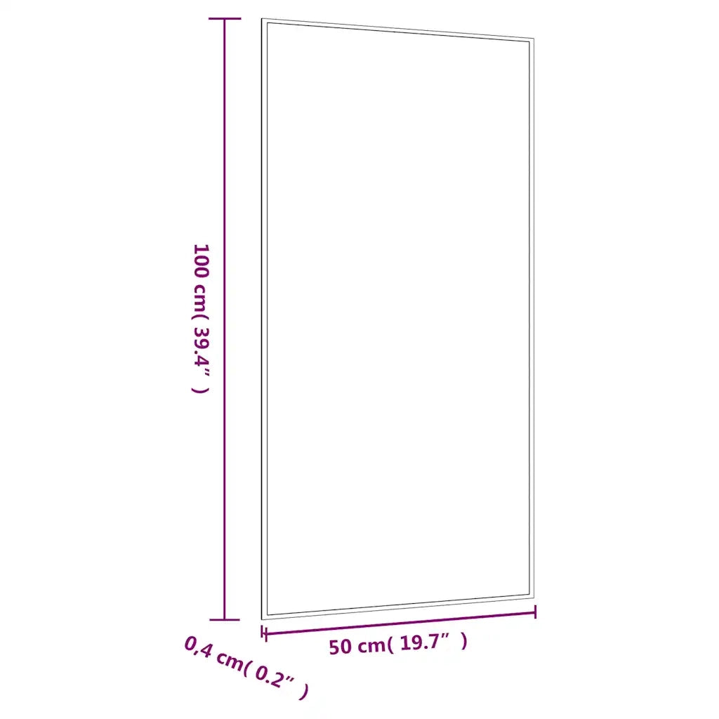 Specchio da Parete | Specchio decorativo 50x100 cm Vetro Rettangolare