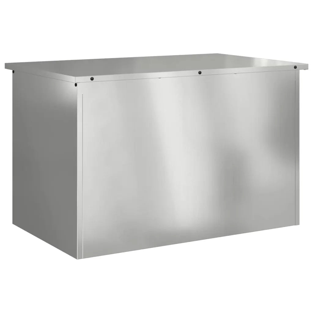 vidaXL Scatola di Stoccaggio Esterno Argento 80 x 50.5 x 50 cm