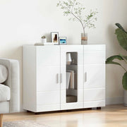 Armadio in Legno Bianco Lucido 88,5 x 30,5 x 73 cm