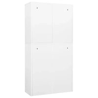Armadio per Ufficio Bianco 90x40x180 cm in Acciaio 336413